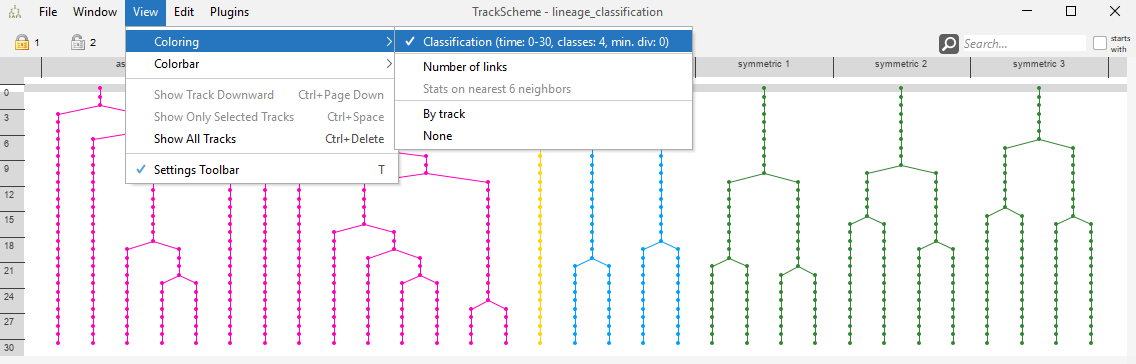 Trackscheme with tags
